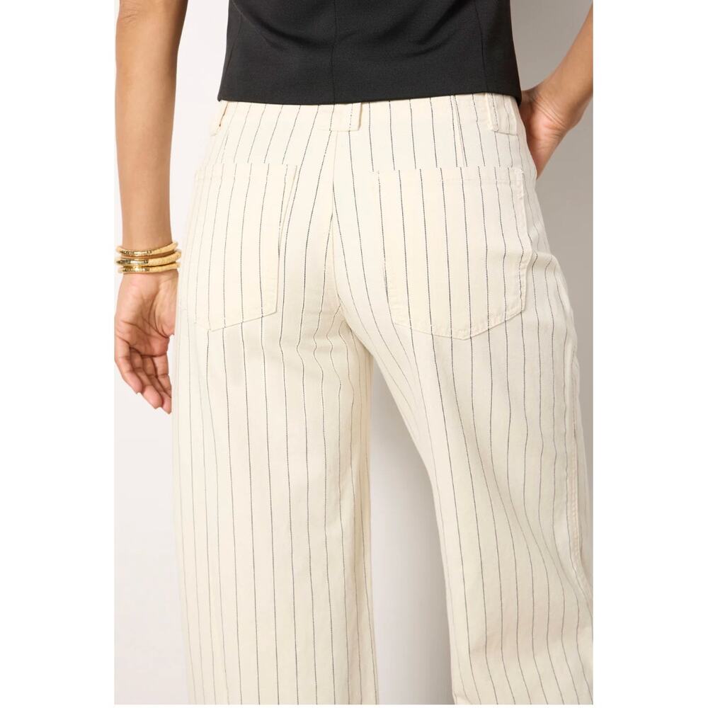 Sanctuary Arden Wide Leg Striped Pants | Sz 29, Black White NWT - Picture 9 of 11